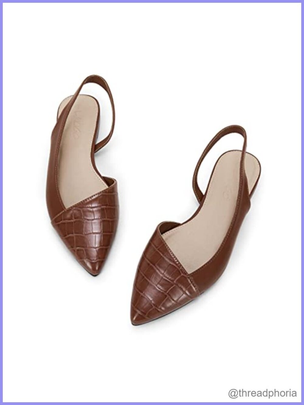 Women's Pointed Toe Slingback Flats Faux Leather Animal Print Mules
